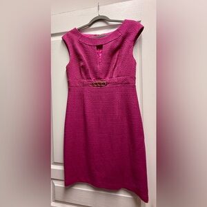 Trina Turk Fuchsia Textured Midi Dress